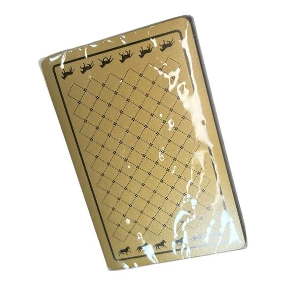 Graphica Plastic Coated Playing Cards 2 Decks 1 Sealed In Box Blck Beige vintage - Picture 3 of 3